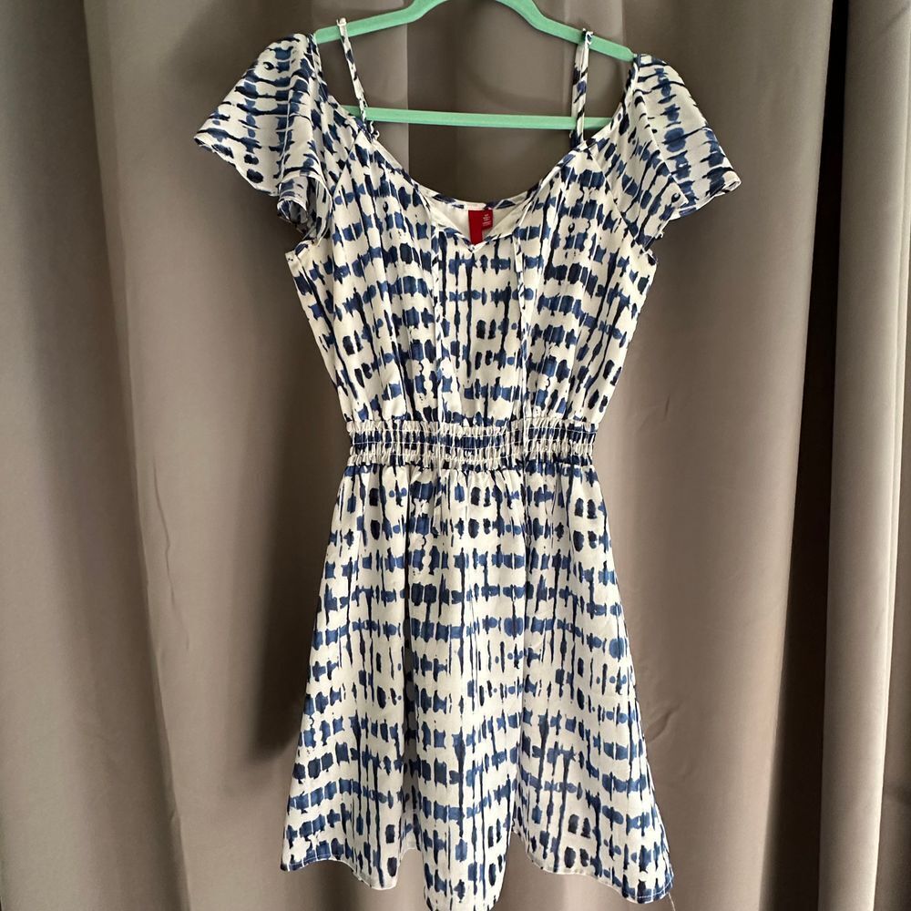 Saks Fifth Ave 5/48 blue and white mini dress size‎ small